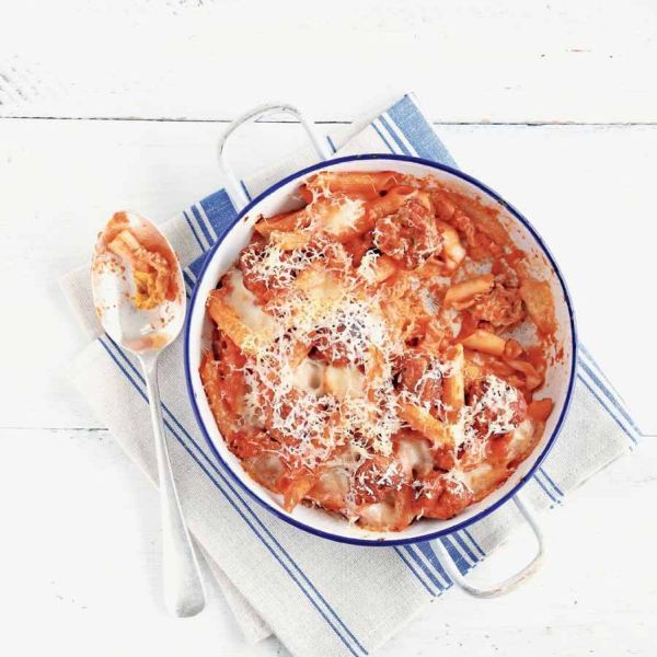 sausageball pasta bakeeveryday
